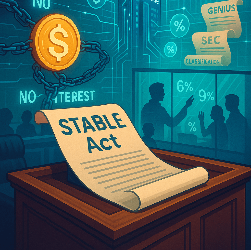 STABLE Act stirs debate in U.S. crypto sector, potentially boosting Coinbase while limiting interest-bearing stablecoins